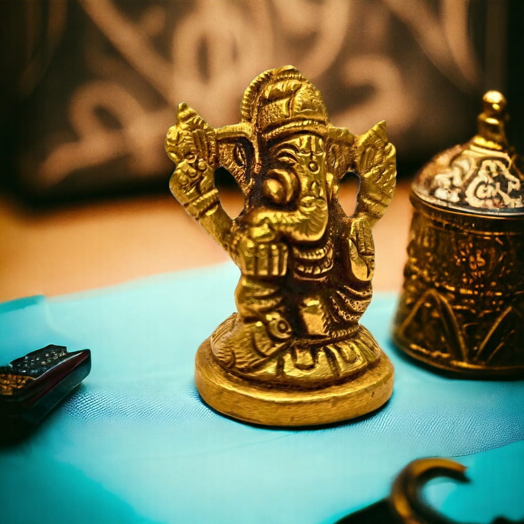 Tamas Brass Lakshmi Ganesh for Pooja Statue/Idol