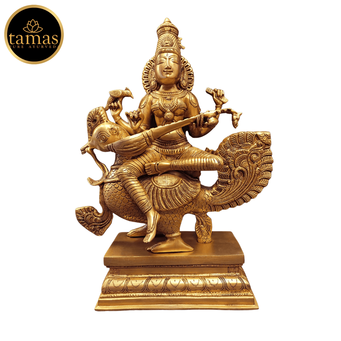 Brass Saraswati Maa Statue