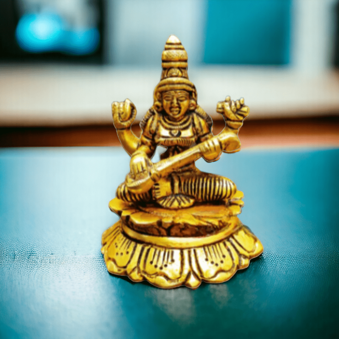Brass Maa Saraswati
