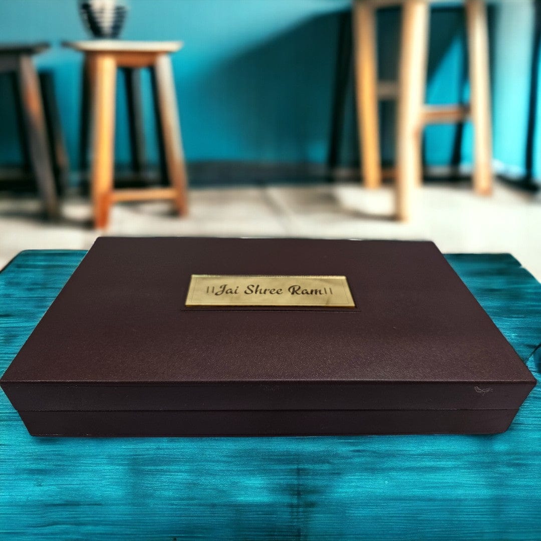 Gold Foil  Jai Shri Ram Gift Pooja Box