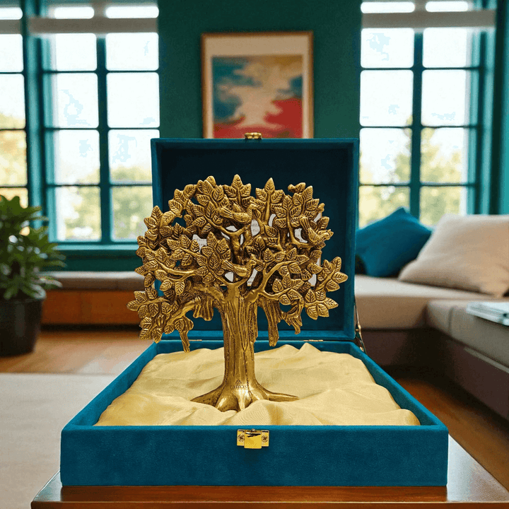 Tamas Brass Kalpavriksha Tree – Best Spiritual Gift with Premium Box | Vastu Decor