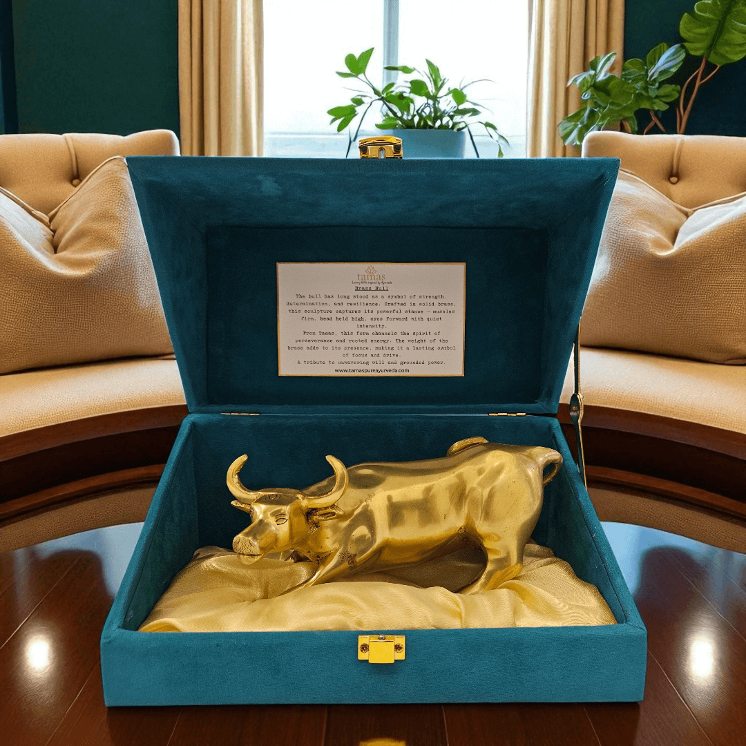 Buy Brass Bull Showpiece by Tamas – Premium Gift for Office or Decor