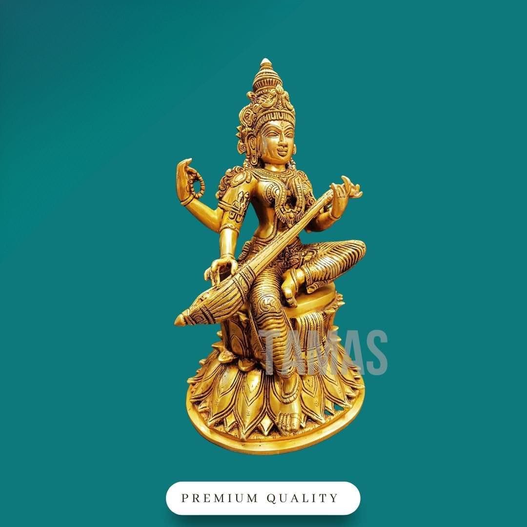 Brass Saraswati Maa  Idol