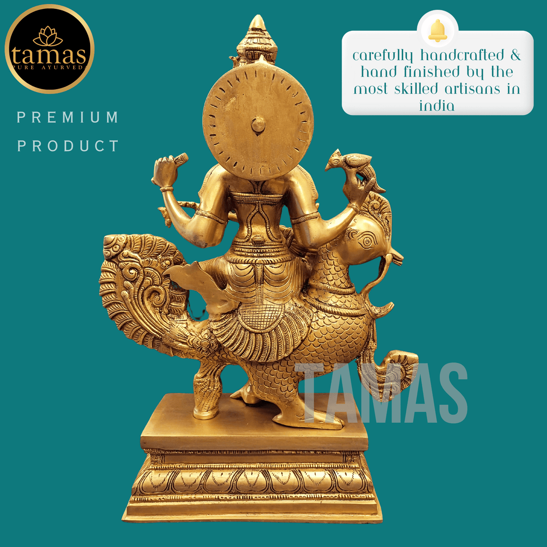 Brass Saraswati Maa Statue
