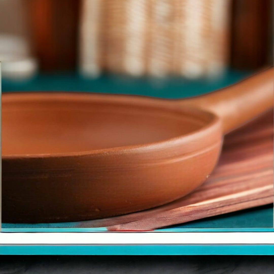 Tamas Handcrafted Terracotta Natural Clay Fry Pan