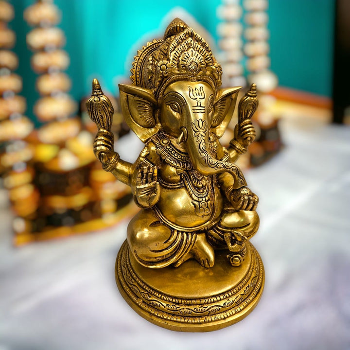 Brass Ganesha idol