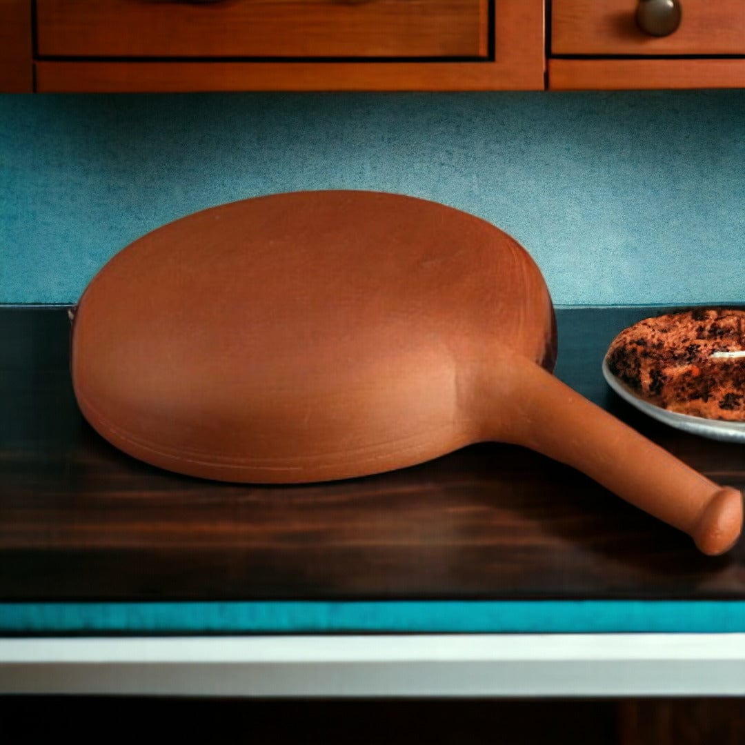 Tamas Handcrafted Terracotta Natural Clay Fry Pan
