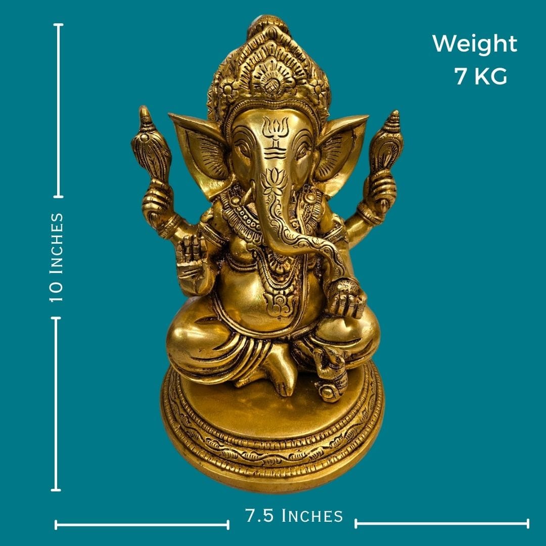 Brass Ganesha idol
