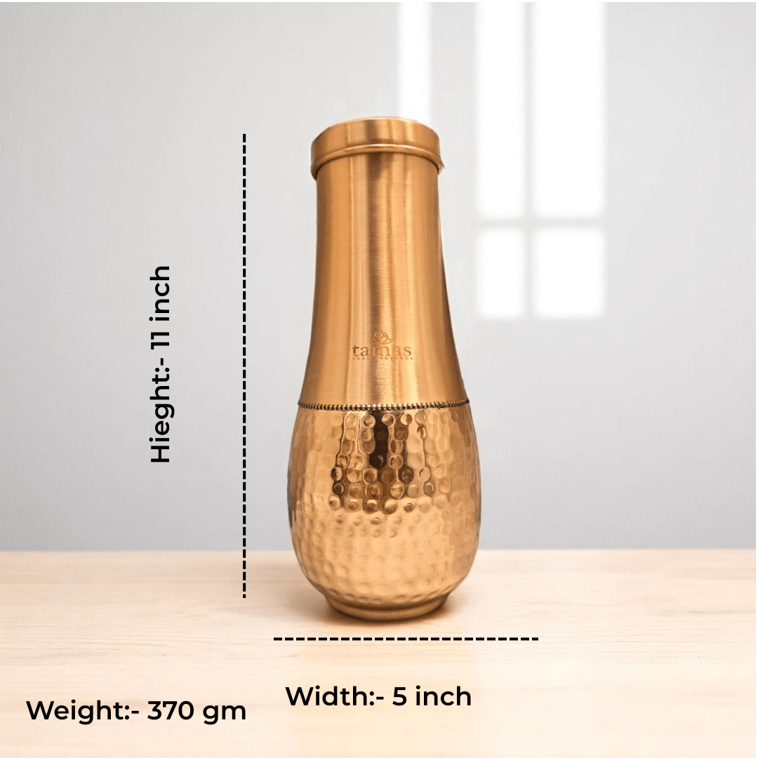 Premium Pure Copper Water Jar & Glass Gift Set (3 Pc) – Health-Friendly & Elegant Packaging