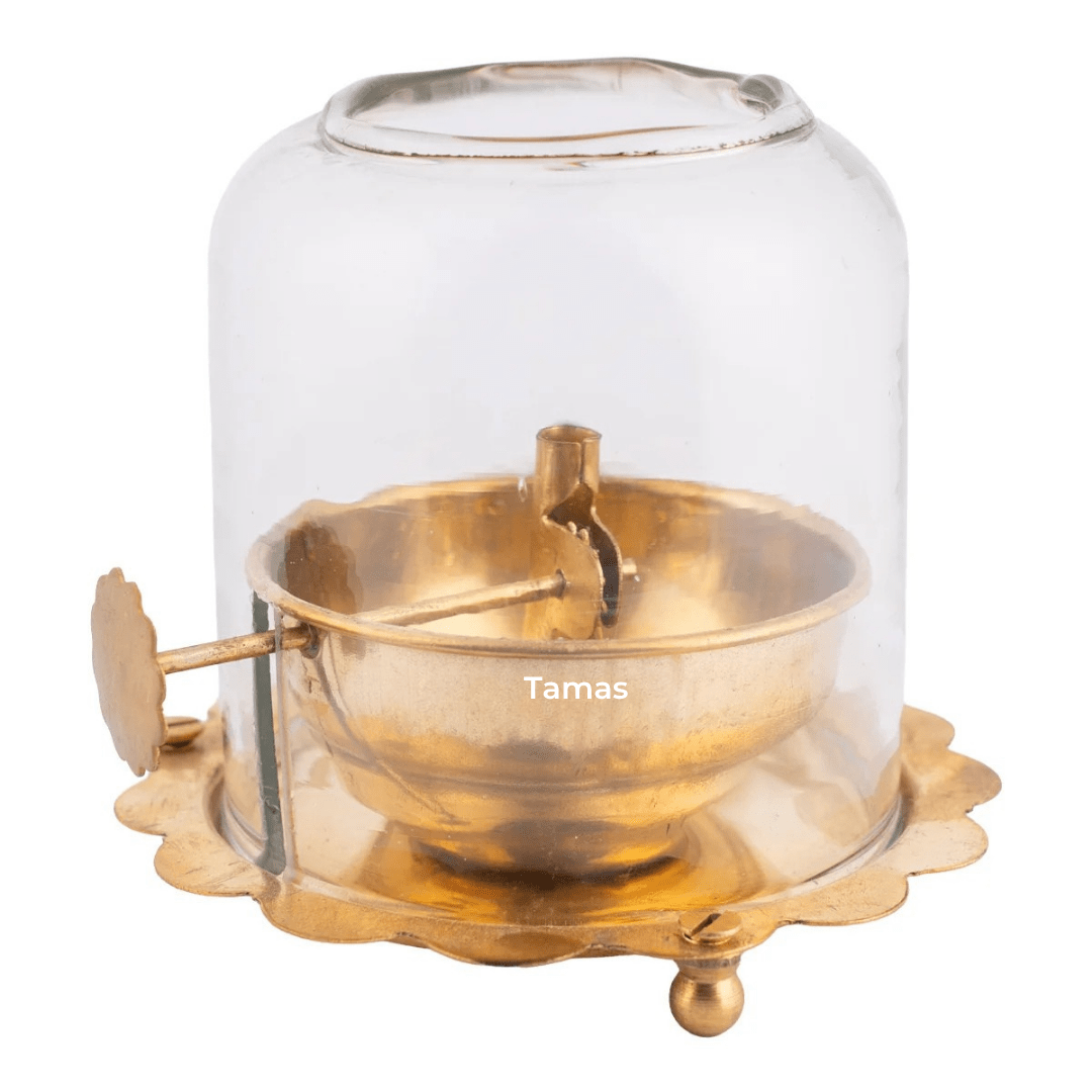 Akhand Jyot Diya With Wick Lifting Screw Lever