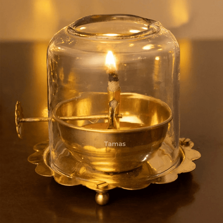 Akhand Jyot Diya With Wick Lifting Screw Lever