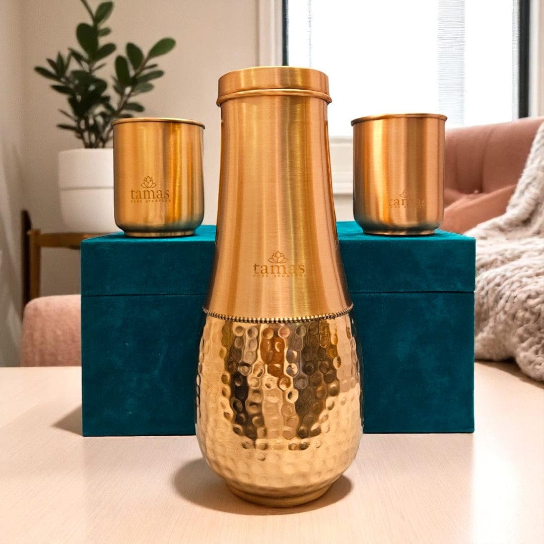 Pure Copper Water Jar & Glass Gift Set | Best Wedding & Housewarming Gift