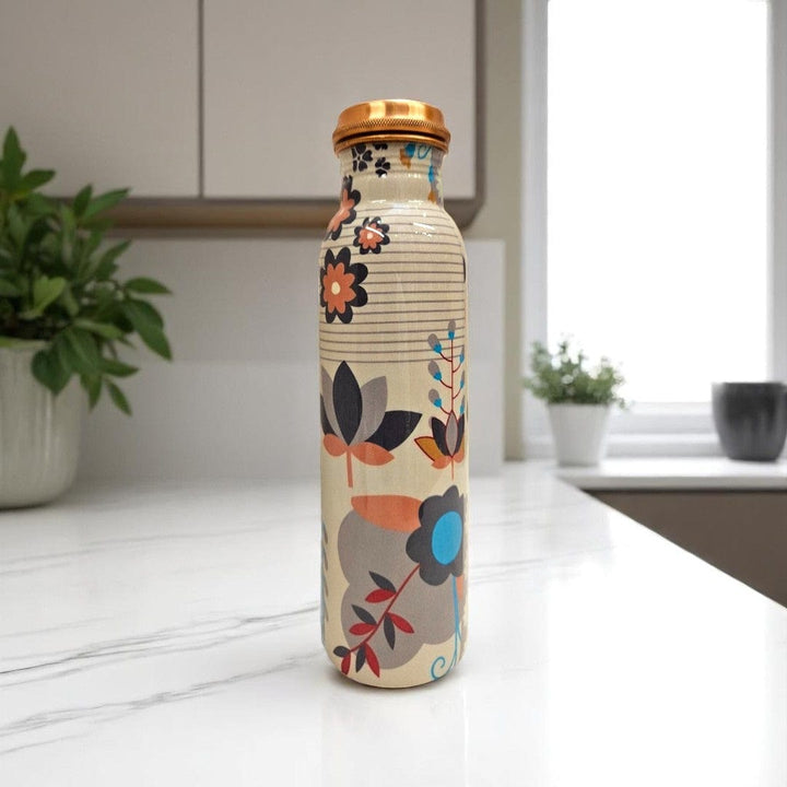 Buy Colorful Floral 100% Pure Copper Water Bottle – Pure Copper By Tamas