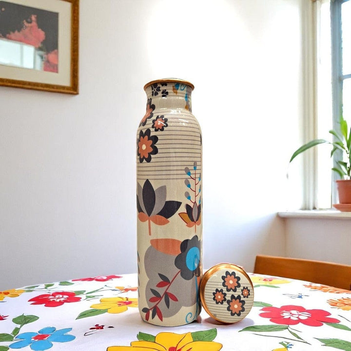 Buy Colorful Floral 100% Pure Copper Water Bottle – Pure Copper By Tamas