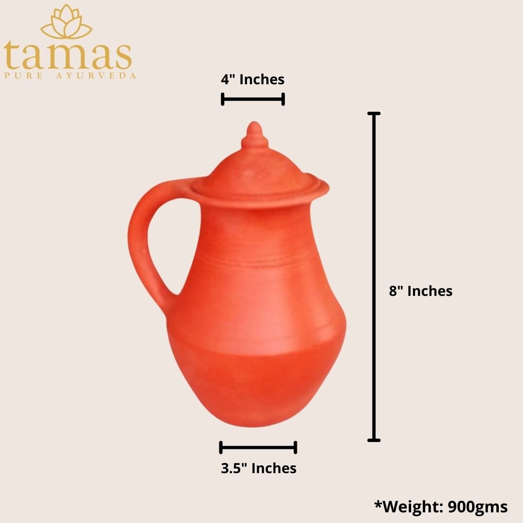 Handmade  (Clay/ Terracotta) Jug with Clay Lid