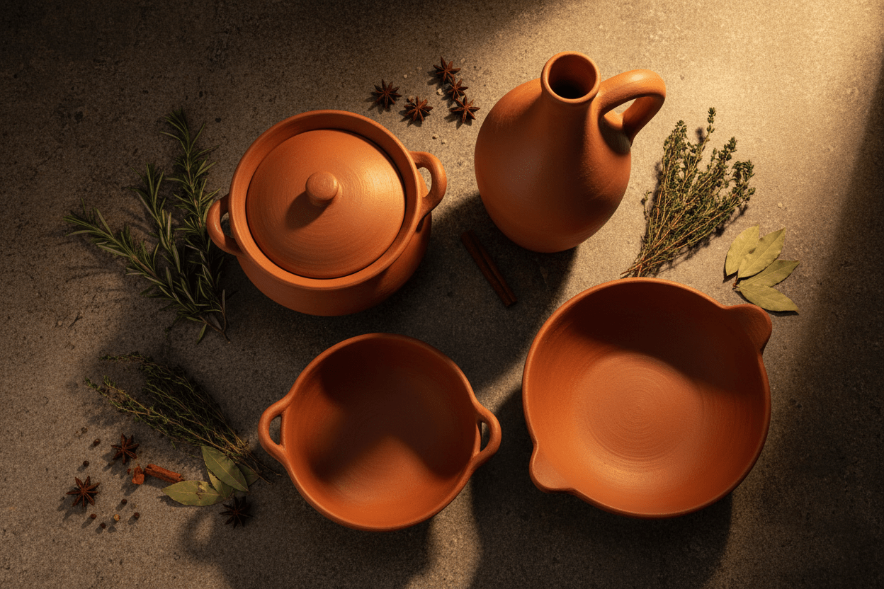 Natural Clay Utensils - Tamas: Luxury Indian Gifts