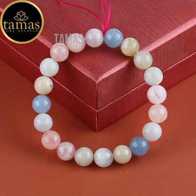 Tamas Morganite Healing Crystal Gemstone Stretchable Bracelet