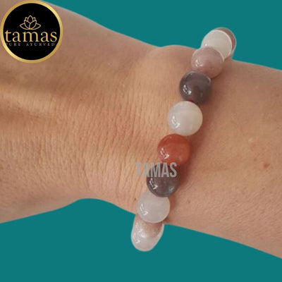 Tamas Pierre de Lune Healing Crystal Gemstone Stretchable Bracelet