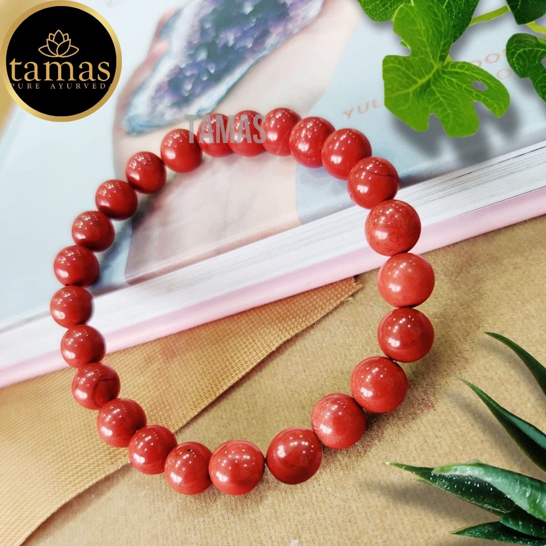 Tamas Red Jasper Healing Crystal Gemstone Stretchable Bracelet