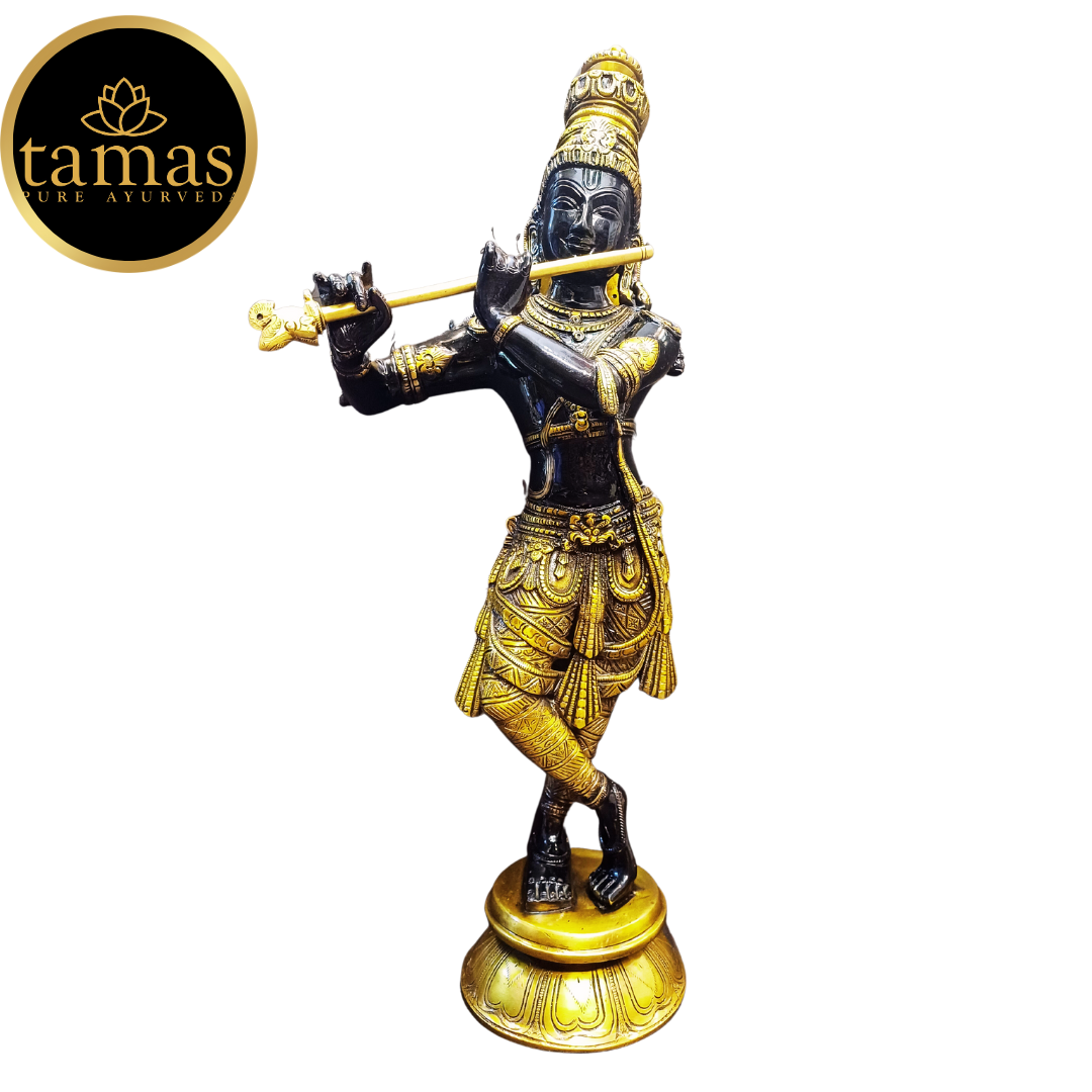 Tamas Brass Black Krishna Statue (26 Inch)