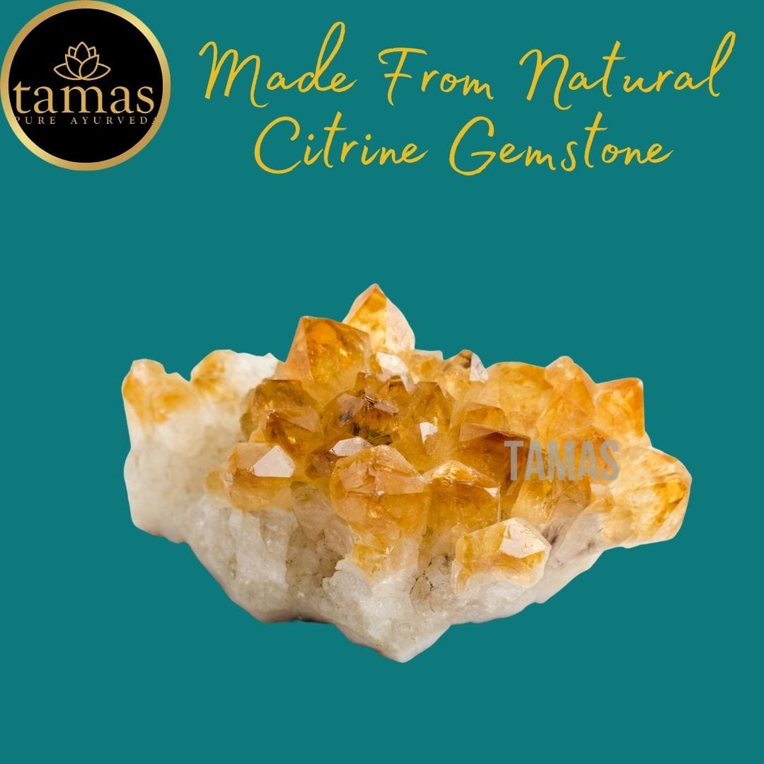 Tamas Citrine Healing Crystal Stretchable Bracelet - Tamas: Luxury Indian Gifts