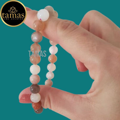 Tamas Pierre de Lune Healing Crystal Gemstone Stretchable Bracelet