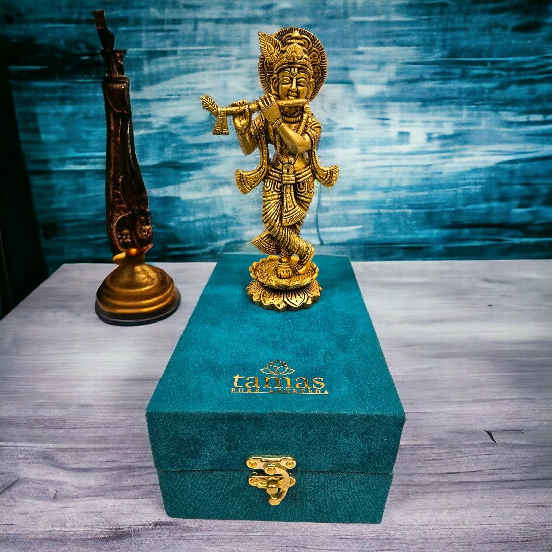Brass Lord Krishna Idol