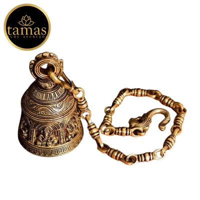 Tamas Brass Ganesha Wall Hanging Temple Bell (32.5 Inches)