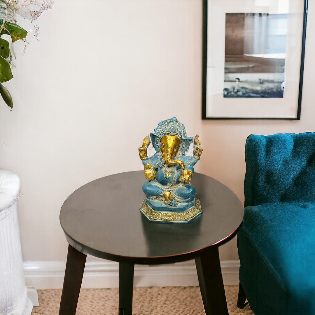 Brass  Lord Mangalkari Ganesh Statue Idol