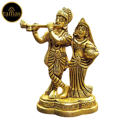 Tamas Brass Radha Krishna Statue (5 Inches)