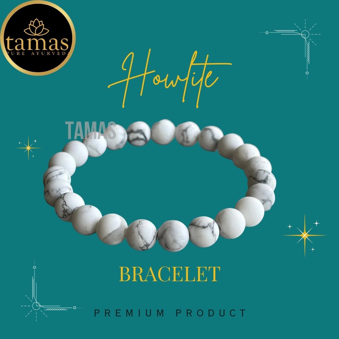 Tamas Howlite Healing Crystal Gemstone Stretchable Bracelet