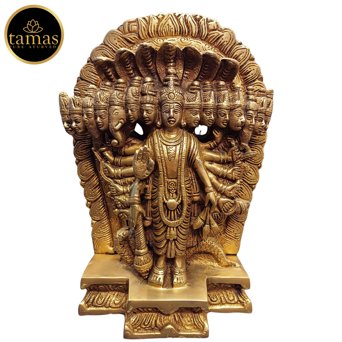 Tamas Brass Vishanu Bhagwan Statue (11 Inches)