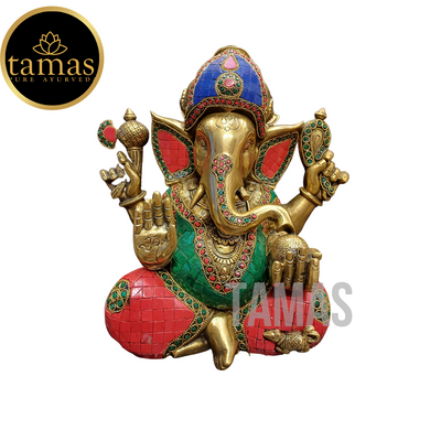 Tamas Brass Ganesh Stone (12 Inches)