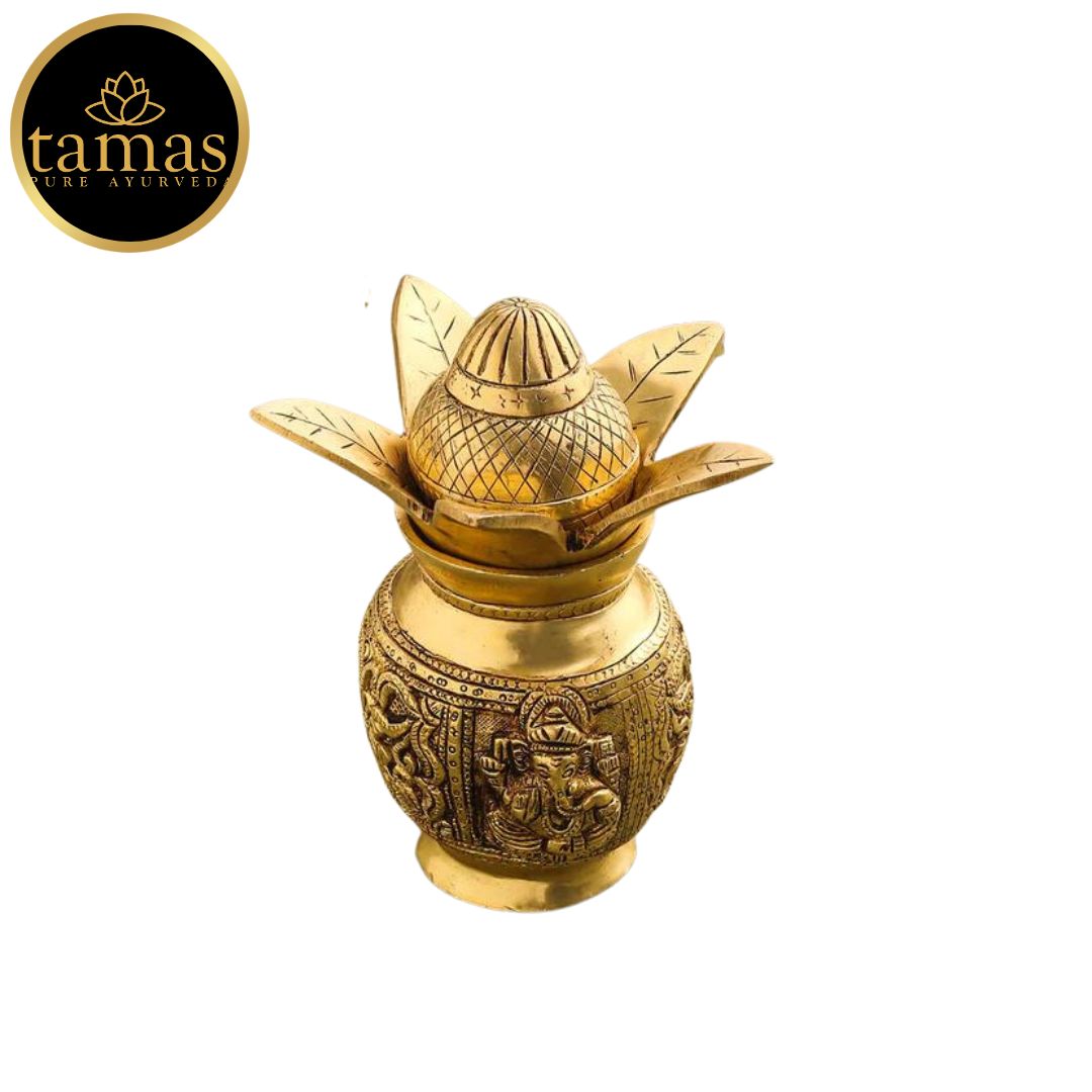 Tamas Brass Kalash - A Symbol of Sacred Serenity (7 Inches)