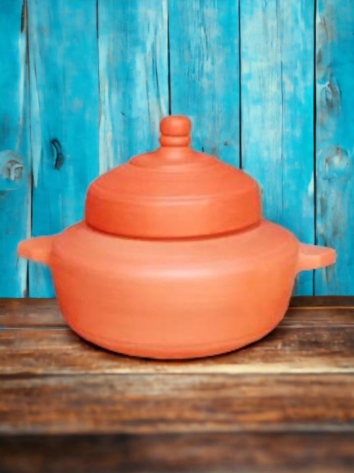 Tamas Handcrafted Terracotta Natural Clay Simple Cooker (Brown)