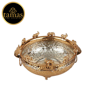 Tamas Two Toned Brass Urli (12 Inches)