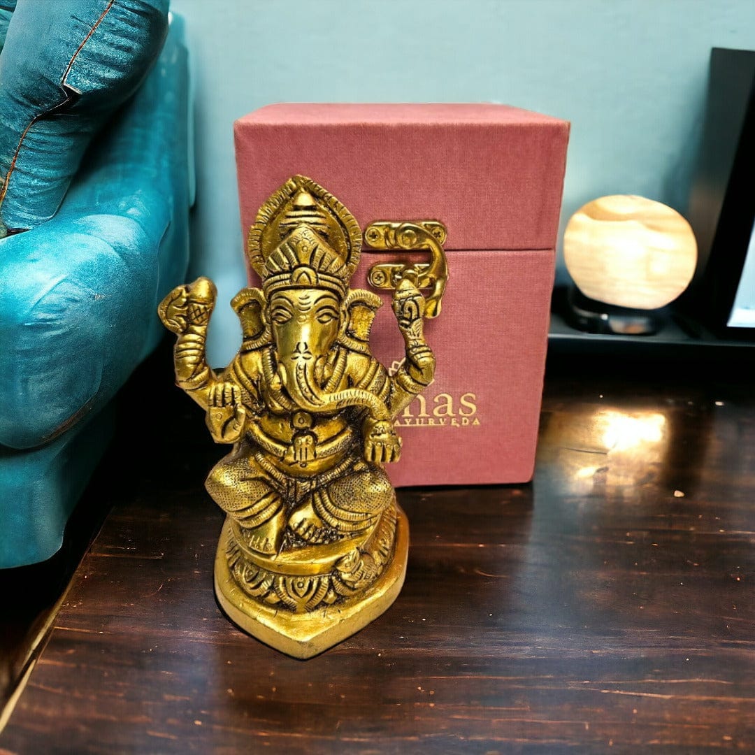 Brass Ganesh Statue for Good Luck