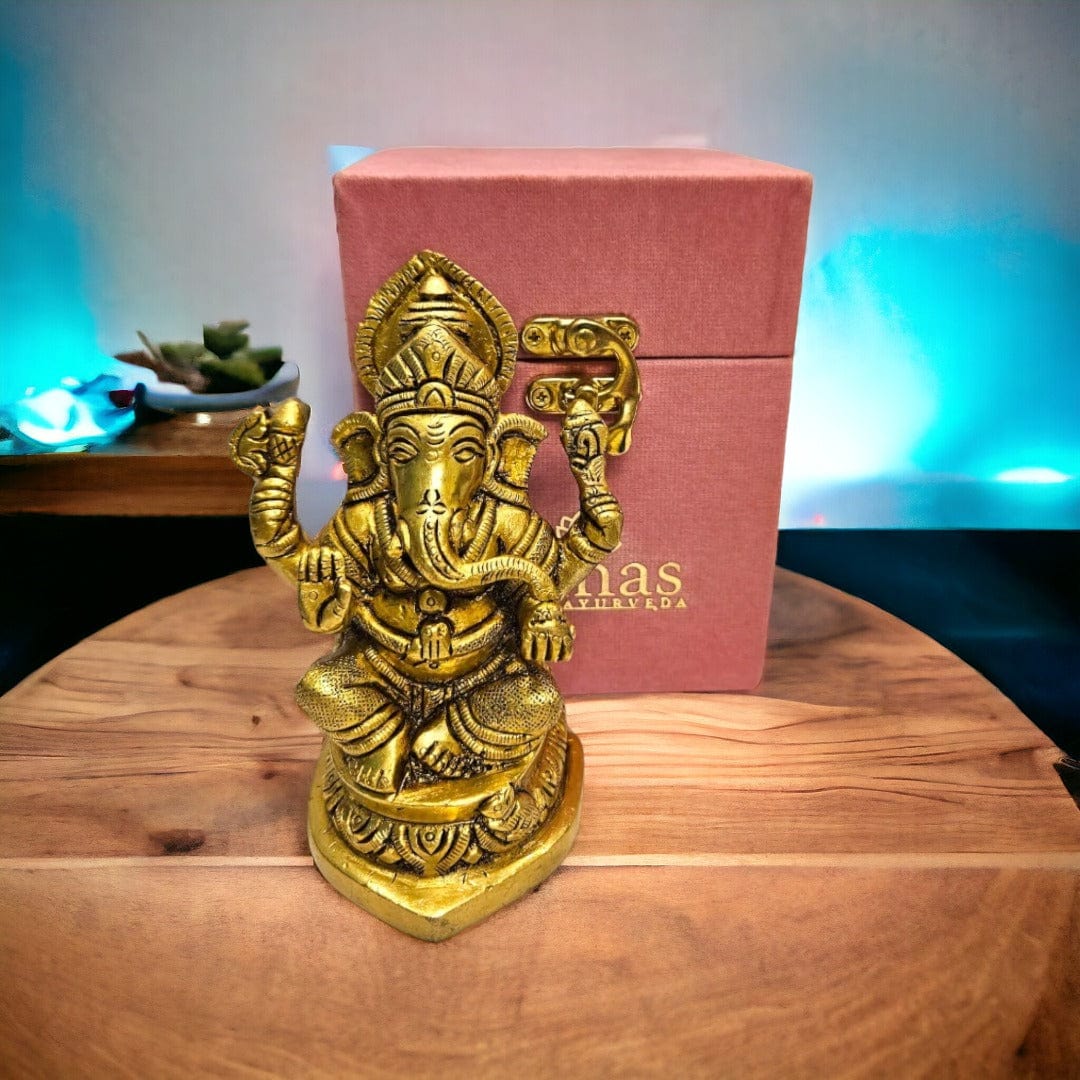 Brass Ganesh Statue for Good Luck