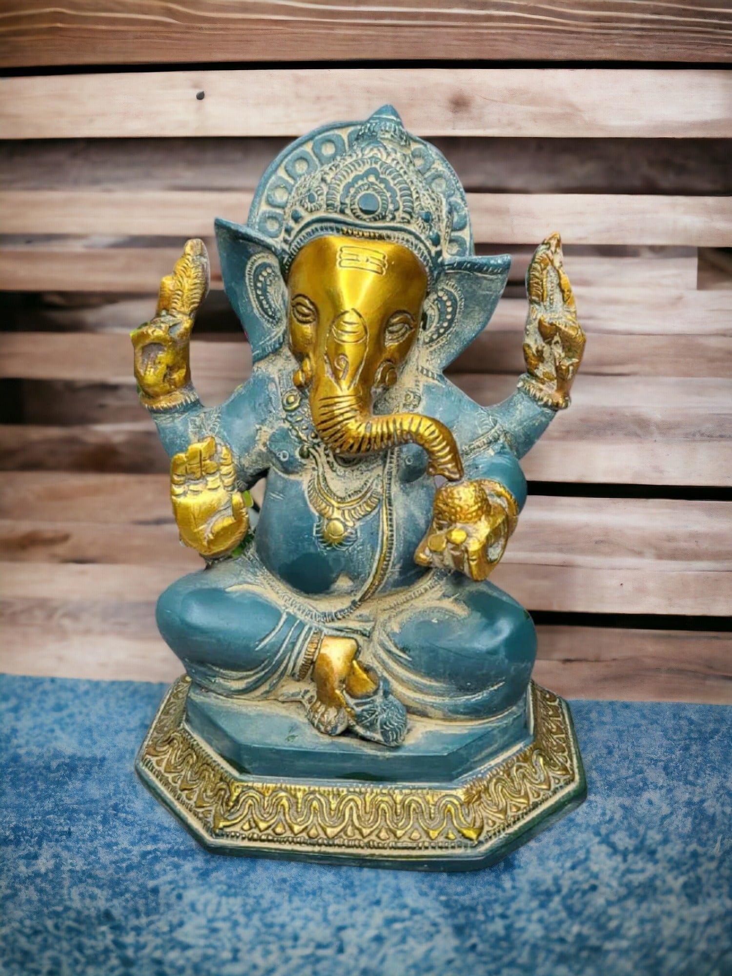 Brass  Lord Mangalkari Ganesh Statue Idol