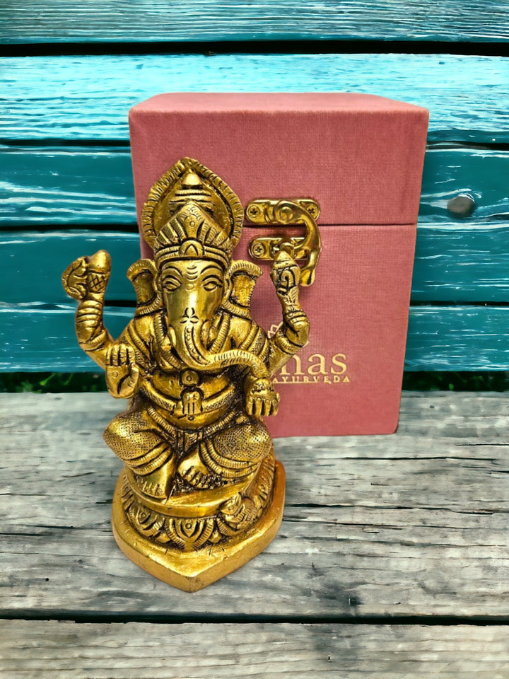 Brass Ganesh Statue for Good Luck