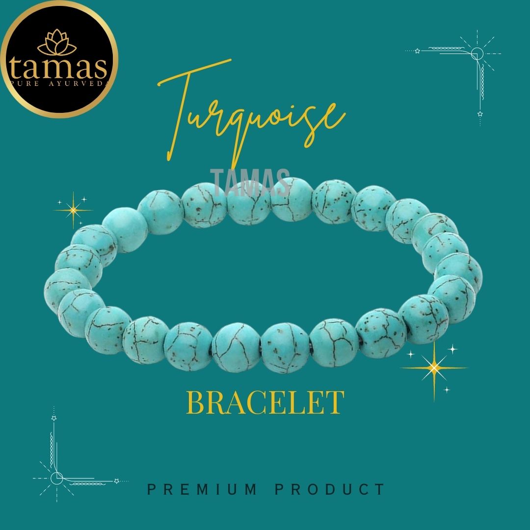 Tamas Turquoise Healing Crystal Gemstone Stretchable Bracelet