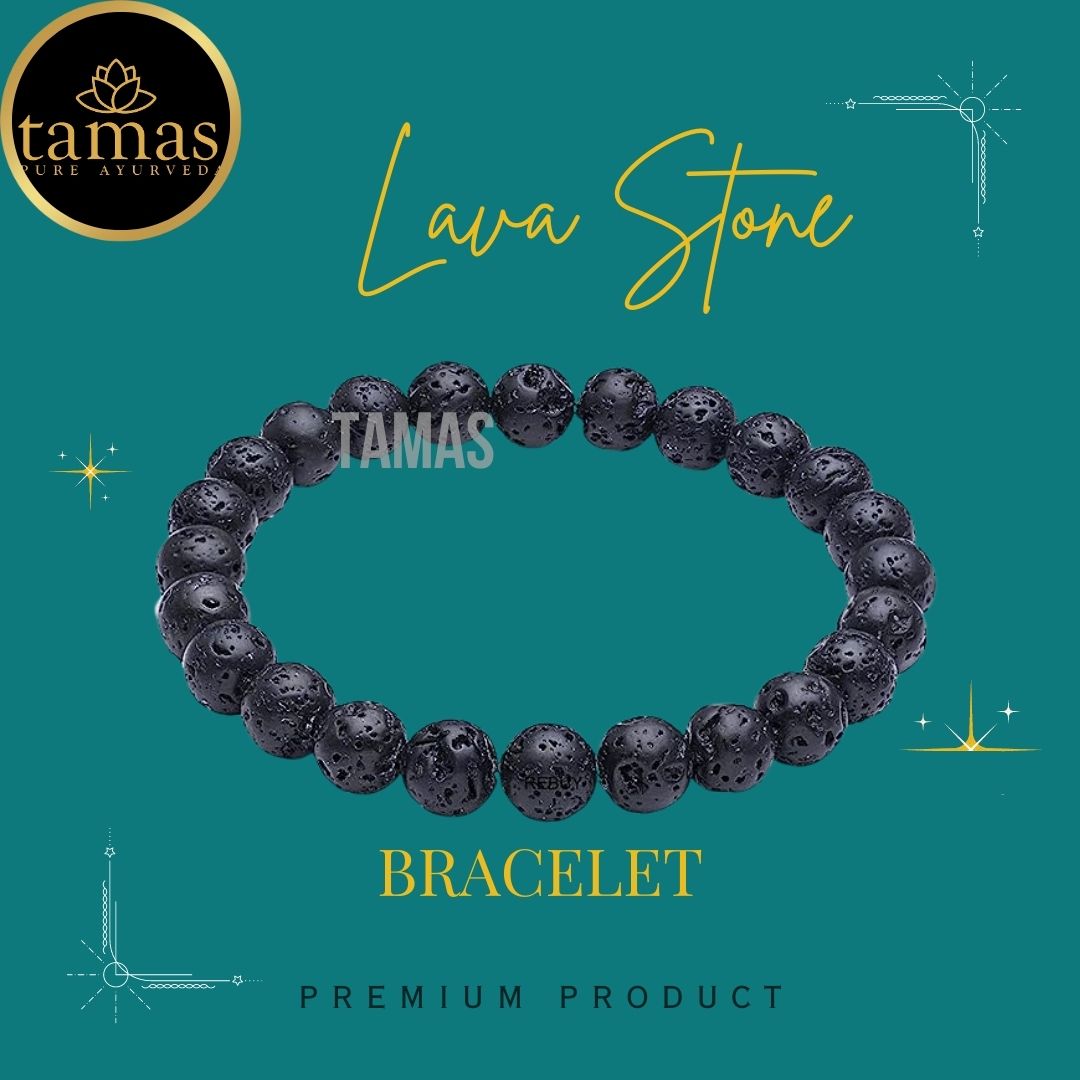 Lava Stone Healing Crystal Gemstone Stretchable Bracelet