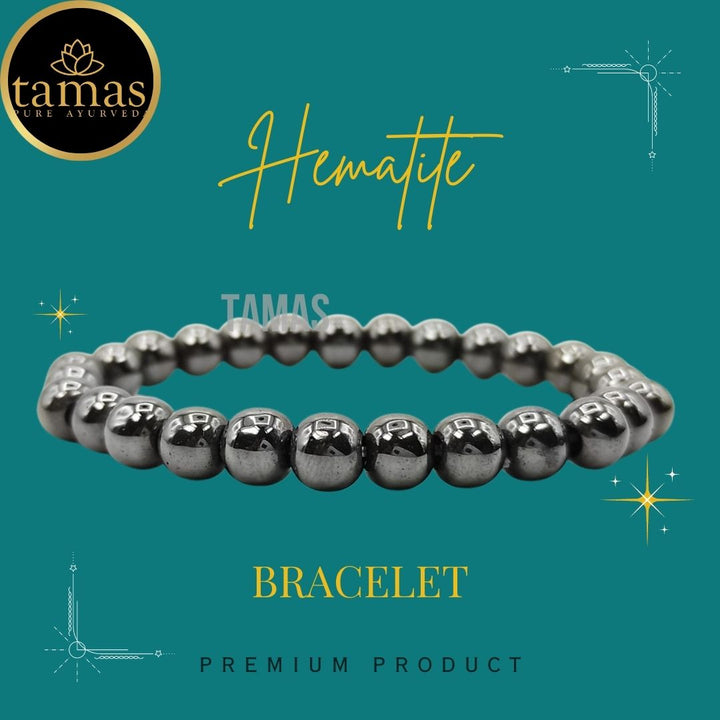 Tamas Hematite Healing Crystal Gemstone Stretchable Bracelet