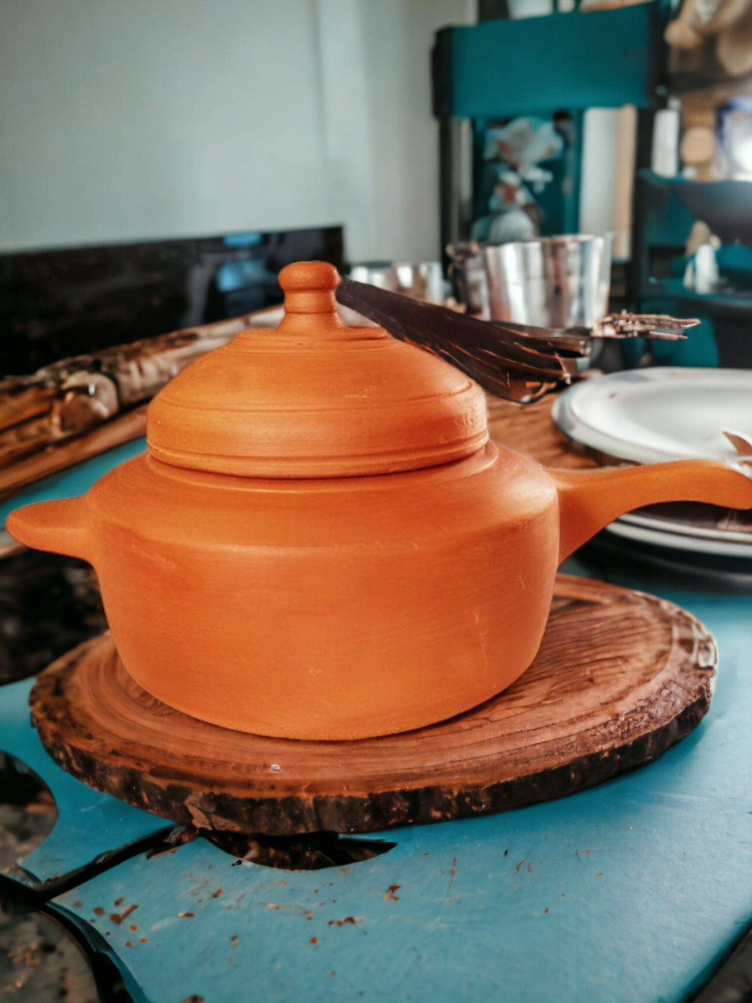 Buy Natural Clay Cooker – Tamas Handcrafted Terracotta Cooker (Brown)