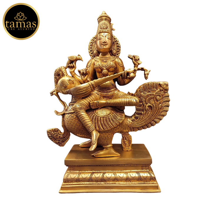 Tamas Brass Saraswati Maa Statue (20 Inches)