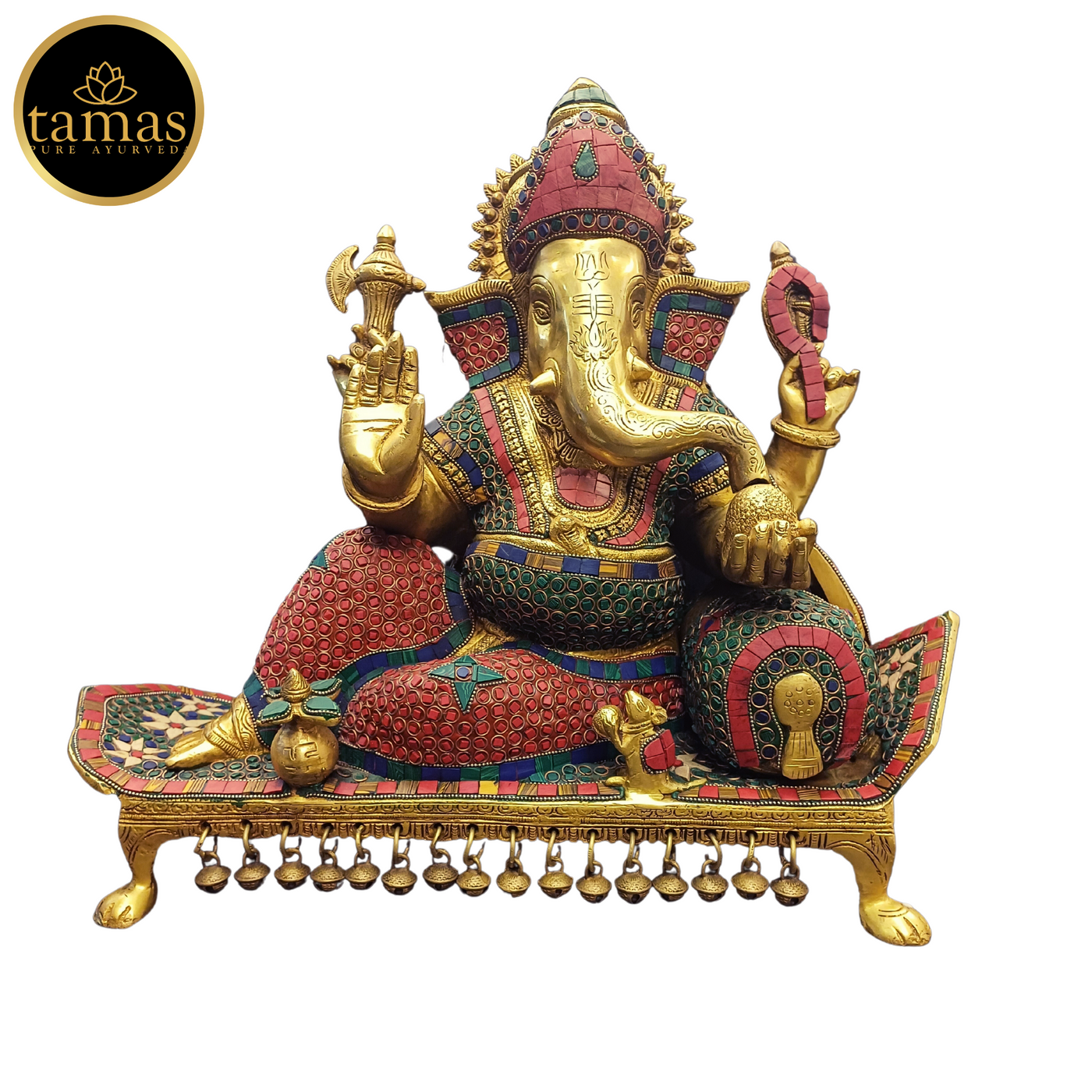 Tamas Brass Sofa Ganesha Statue (19 Inches)