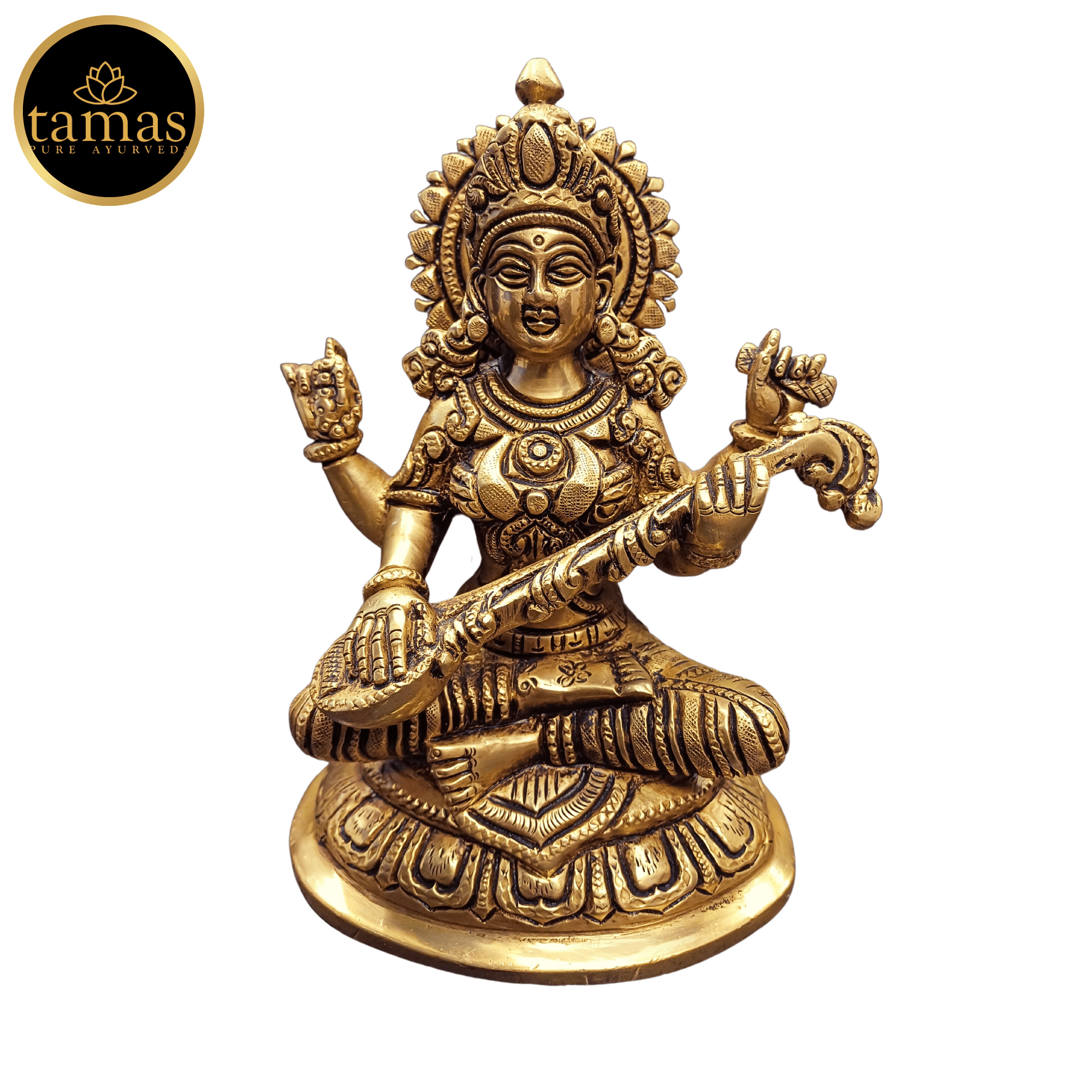 Tamas Brass Saraswati Statue