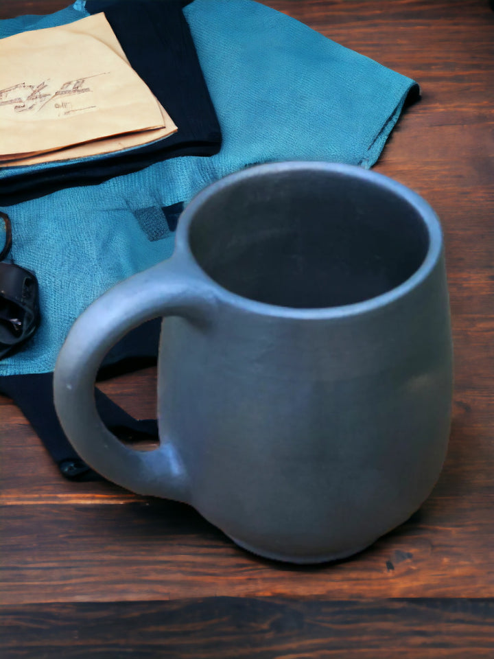 Tamas Handcrafted Black Natural Clay Classic Mug (Black)