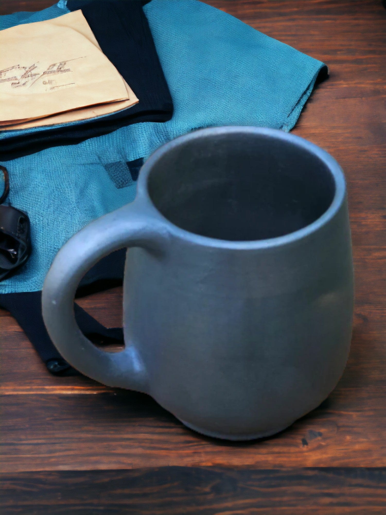 Tamas Handcrafted Black Natural Clay Classic Mug (Black) - Tamas: Luxury Indian Gifts