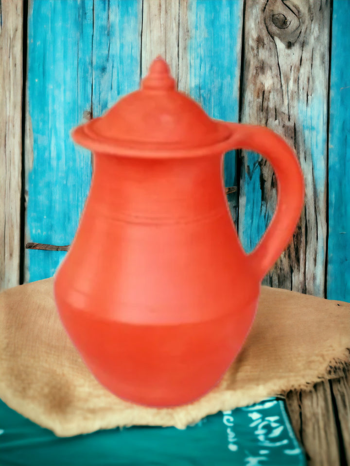 Handmade  (Clay/ Terracotta) Jug with Clay Lid